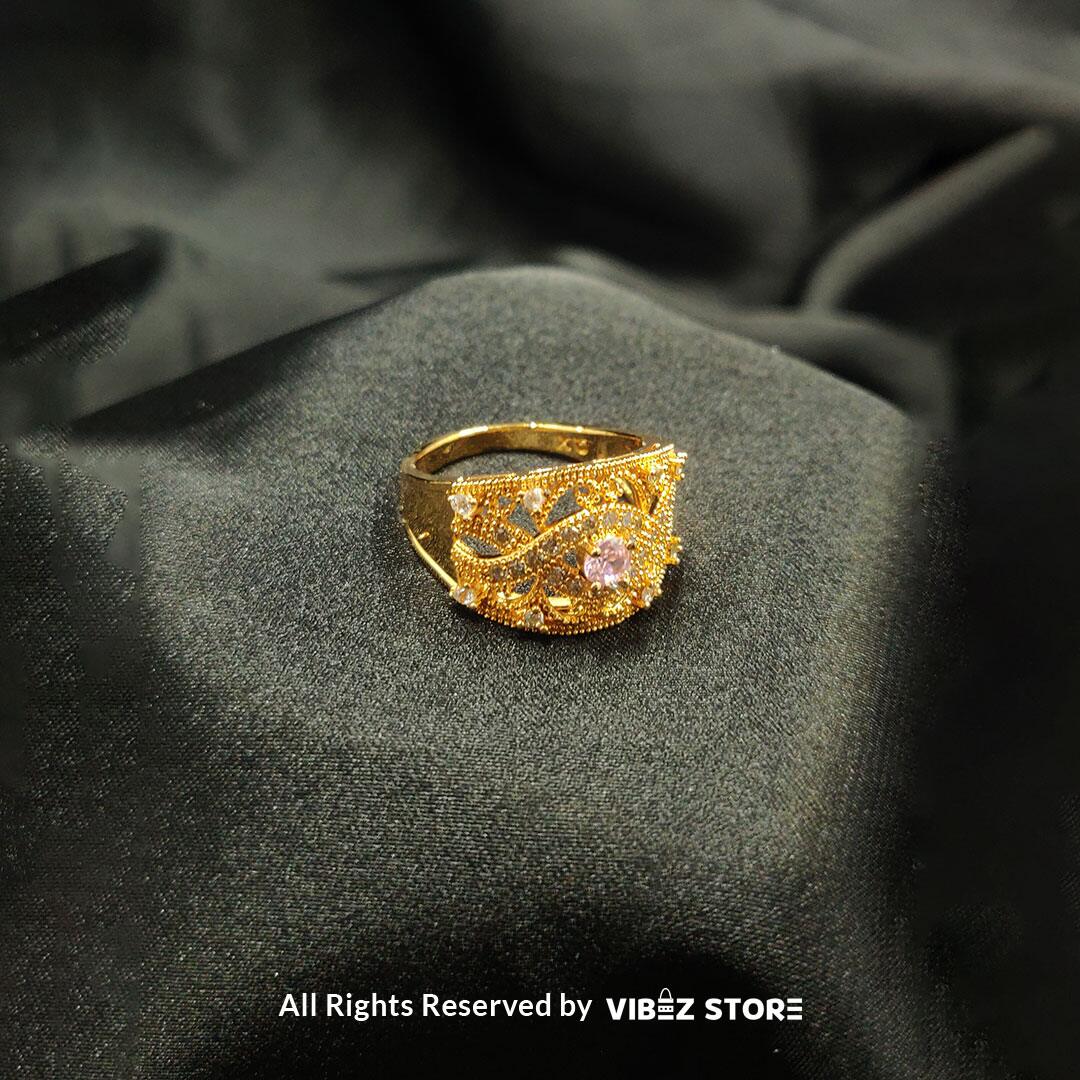 Ornate Vintage Gemstone Ring - Multiple Colors & Sizes