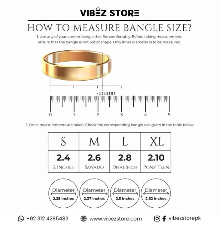 Bangles size chart