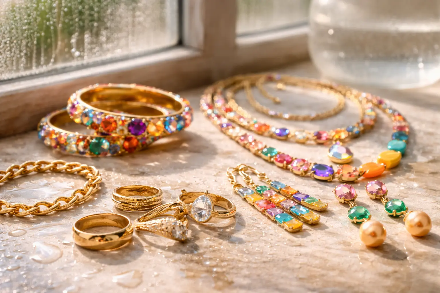 Gold Plated vs Artificial Jewellery: Which Is Better in Pakistan? (2026 Guide) 6 Jewellery exposed to sunlight and humidity conditions illustrating durability challenges in warm climate