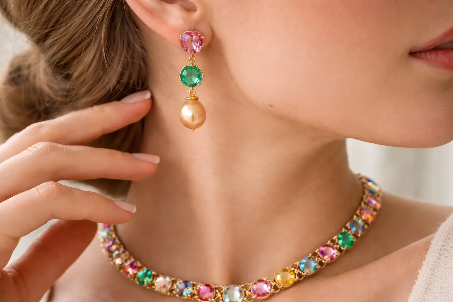 Gold Plated vs Artificial Jewellery: Which Is Better in Pakistan? (2026 Guide) 7 Close-up of jewellery worn on skin highlighting contact areas relevant to sensitivity and irritation concerns
